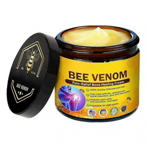 3pcs Bee Venom Bone Healing Cream, Bee Venom Joint Therapy Pain Relief Massage Gel for Back, Neck, Hands, Knees, Lumbar Spine