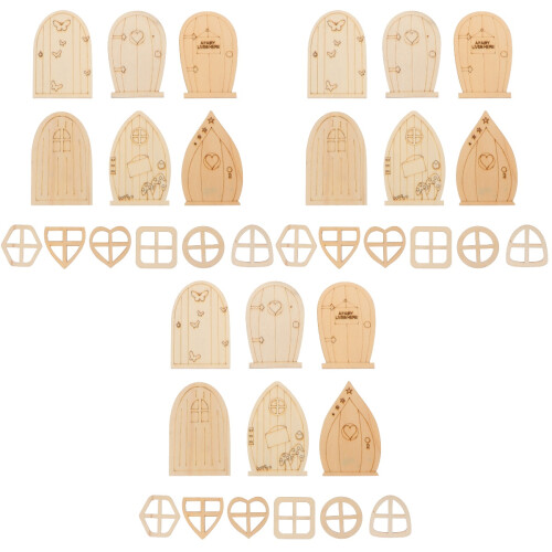 3 Pieces Artificial Greenery Mini Fairy Door Child 2