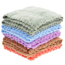 Set Of 2 Coral Fleece Bath Towel Newborn Baby Towels Kid Washcloths