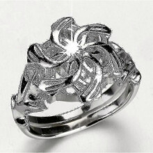 (7) Galadriel Nenya Charm White AAAA CZ S925 Sterling Silver Wedding Ring Size 5-10