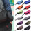 (Coffee)Portable Sunglasses Case Glasses Protector Lightweight Zipper Eyeglass Shell With Carabiner 2