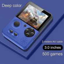 (blue individual) high qualityT3 Mini Retro Video Game Console Built-In 500 Classic Childhood Games Rocker Portable