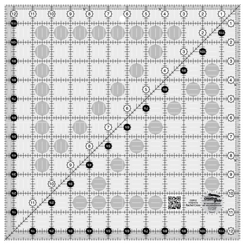 Creative Grids Quilt Lineal 12-1/2in Square - CGR12