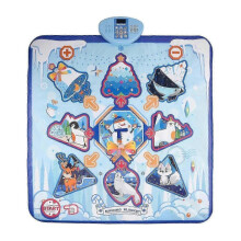 (blue) Best Seller Kids Dance Mat - 7 Game Modes, 10 Levels, 10 Music & LED Lights