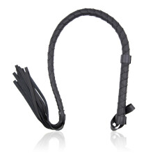 85cm BDSM Leather Whip, Soft Paddle Flogger, Riding Crop Style, Erotic Bondage Toy For Women And Men, Size L, Black