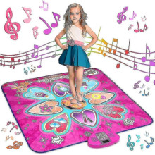 (pink) Best Seller Kids Dance Mat - 7 Game Modes, 10 Levels, 10 Music & LED Lights