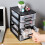 2Pcs Four-Layer Plastic Drawer Storage Cabinet Portable Organizer 3