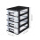2Pcs Four-Layer Plastic Drawer Storage Cabinet Portable Organizer 2