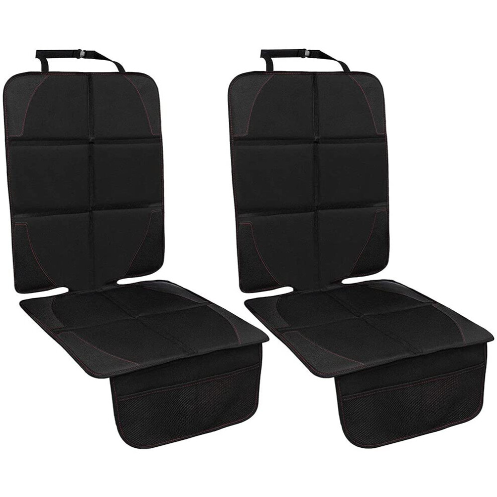 Car Seat Protector For Child Seats 2 Pack Waterproof Back Seat Cover With Organizer Pockets Non Slip Mat Leather Seats