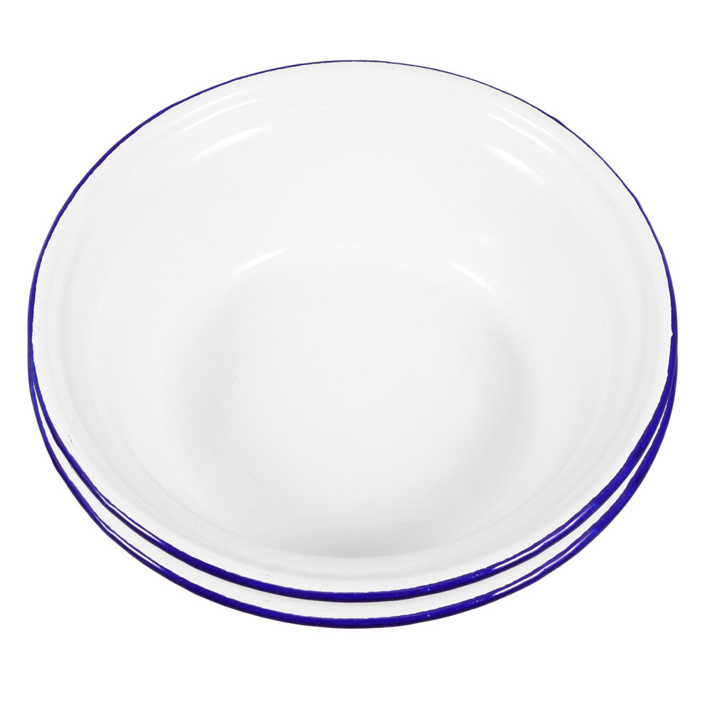 8 Pcs Household Enamel Soup Bowls Practical Basins-image-OPC-PKYH6FP-NEW