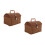 2Pcs Rattan Mahjong Storage Box With Lids Rectangular 20X15.5X15Cm 10