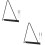 2Pcs Wall Mount Triangular Vinyl Record Display Holder 6