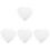 4Pcs Dummy Heart-Shaped Cake Foams For Decorating And Practicing 4