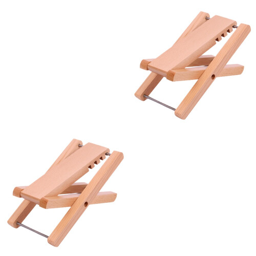 2Pcs Wooden Guitar Pedal Foldable Footstool Accessory Rest 2
