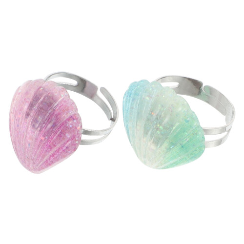 10 Pcs Seashell Ring For Girls Beach Accessory 2