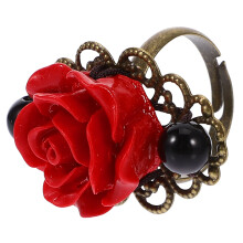 2 Pcs Retro Style Girl Ring Elegant Finger Jewelry Decor