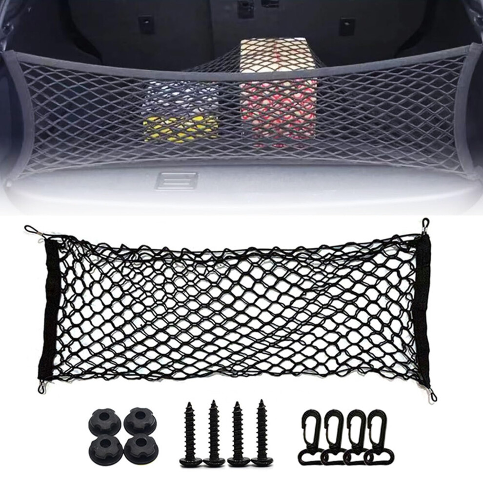 Storage Nets For Campervans Cupra Ateca Born E-Racer Formentor Leon Tcr Elastic Trunk Storage Mesh Bag Organiser 90X40cm 9354506126858
