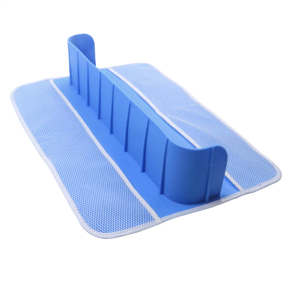 Tub Splash Guard Bath Toy Storage Small Bath Topper Guard With Suction Cups Splash Proof For Kids Blue