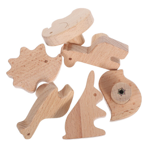 24 Pcs Wooden Animal Cabinet Knobs With Screws 1