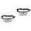 2Pcs Transparent Holographic Pvc Waist Bag Multi-Functional 5