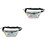 2Pcs Transparent Holographic Pvc Waist Bag Multi-Functional 4