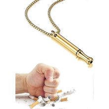 (2Pcs, Gold) Stop Smoking Necklace, Anxiety Necklacevape Necklace, Breathing Necklace Stop Smoking, Breathing Exercises, Christmas Gift