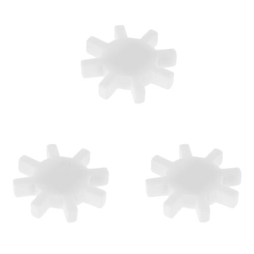 3Pcs PTFE Magnetic Stirrer Bars Gear Shape Lab Mixing Accessories