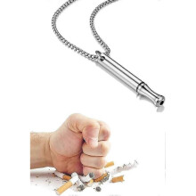 (2Pcs, Silver) Stop Smoking Necklace, Anxiety Necklacevape Necklace, Breathing Necklace Stop Smoking, Breathing Exercises, Christmas Gift