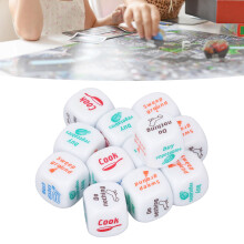 12pcs Colorful Acrylic Dice for Fun Chore Decisions 20mm for Couples