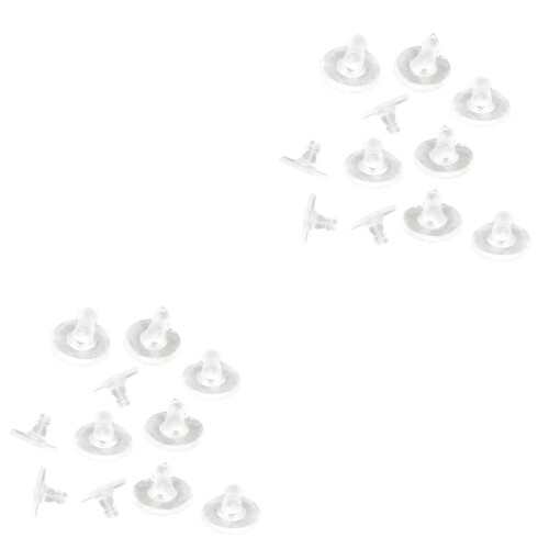 200 Pcs Transparent Silicone Earring Backs Comfortable Stoppers 2