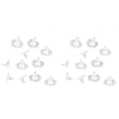 200 Pcs Transparent Silicone Earring Backs Comfortable Stoppers 1