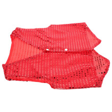 4Pcs Sequin Dance Vest For Kids 130Cm Hip Hop Jazz