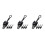 3Sets Black Plastic Roller Shutter Bungee Cord Kit Wind-Proof Fixing 10