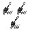 3Sets Black Plastic Roller Shutter Bungee Cord Kit Wind-Proof Fixing 8
