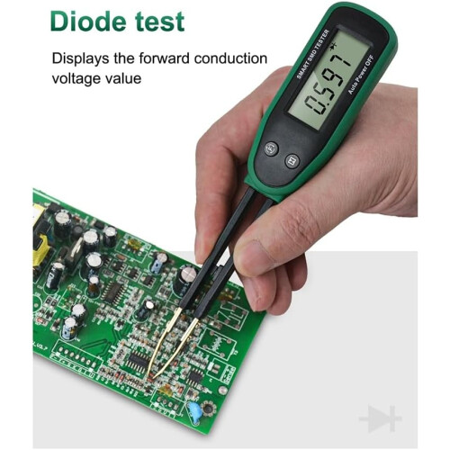 Smart SMD Tester Multimeter Auto Range Capacitance Testing Resistance Diode Testing Capacitor Rotatable Tweezer Probes LCD Display 1