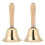 6 Pcs Copper Bell With Wood Handle For Dinner Party Service 1