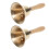 6 Pcs Copper Bell With Wood Handle For Dinner Party Service 2
