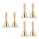 6 Pcs Copper Bell With Wood Handle For Dinner Party Service 11