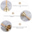 6 Pcs Copper Bell With Wood Handle For Dinner Party Service 9