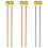 3 Pairs Medium Keyboard Marimba Mallets Blue Yarn Head Beech Handle 4