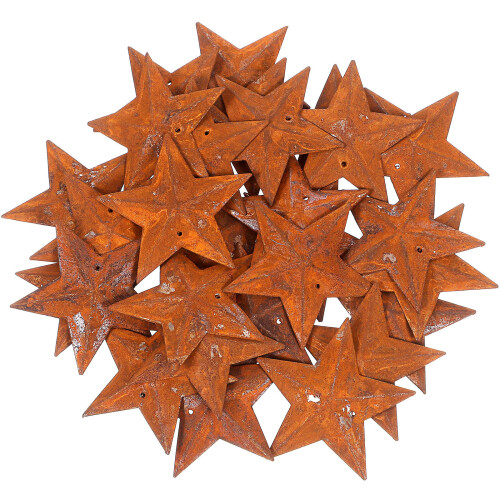 90Pièces Étoiles Métal Vintage Décorations Marron
