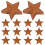 90Pièces Étoiles Métal Vintage Décorations Marron 9