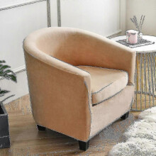 (Beige) Armchair Chair Sofa Cover Living Room Chair Seat Slipcover-D5