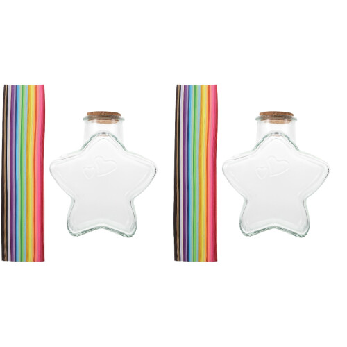 2 Sets Origami Star Paper Strips With Bottle 1