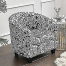 (Pteris Gray) Armchair Chair Sofa Cover Living Room Chair Seat Slipcover-D5
