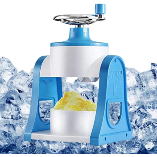 Manual Ice Crusher Small Size Blue Hand Crank 2