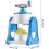 Manual Ice Crusher Small Size Blue Hand Crank 5