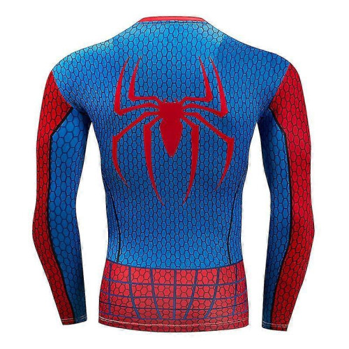 (M) 3d Printing Long-sleeved Spider-man Men's Quick-drying Clothes 1