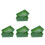 8 Pcs Plastic Flat Tray Rectangular Hollow For Plants 7
