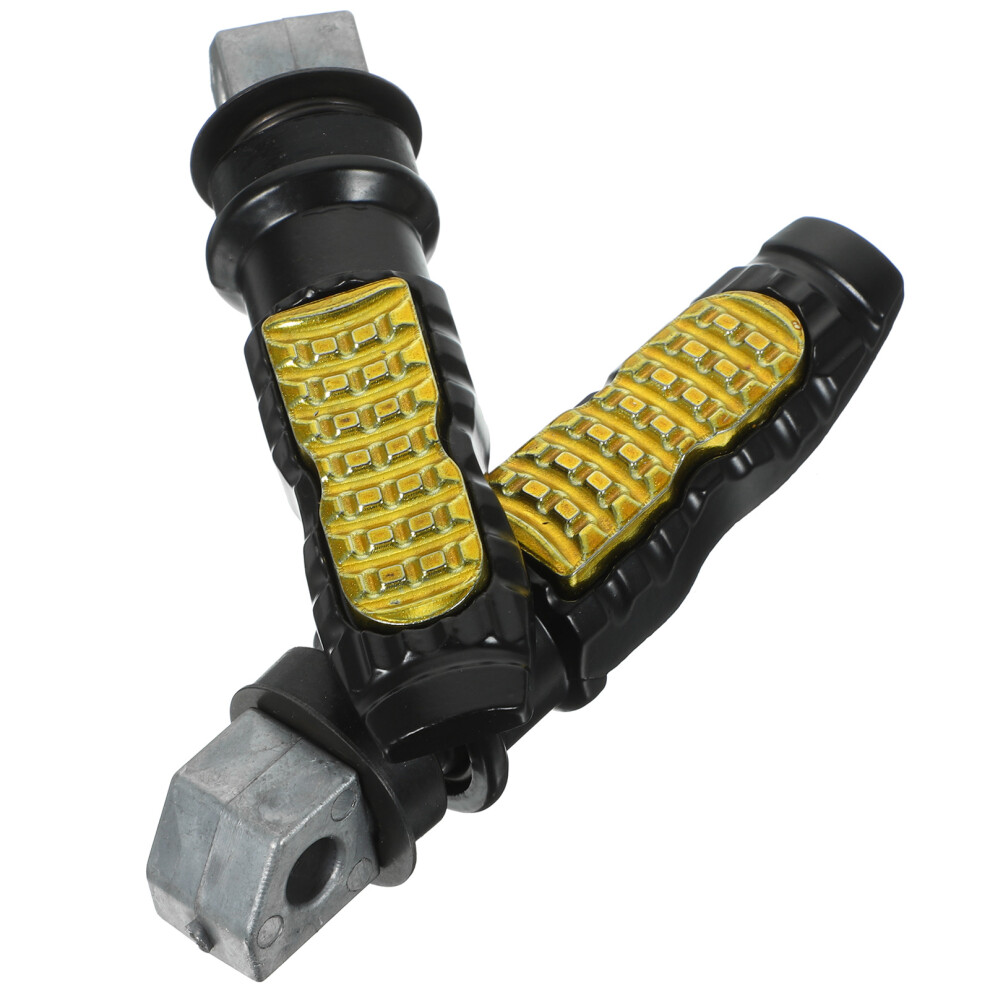6 Pcs Motorcycle Rear Foot Pegs Metal Footrest Golden 033787670555